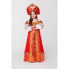 Русский народный костюм "Любавушка", платье-сарафан, кокошник, р-р 28, рост 98-104 см, цвет красный - Фото 8