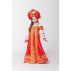 Русский народный костюм «Любавушка», платье-сарафан, кокошник, р-р 30, рост 110-116 см, красный - Фото 7