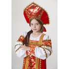 Русский народный костюм "Любавушка", платье-сарафан, кокошник, р-р 30, рост 110-116 см, цвет красный - Фото 4