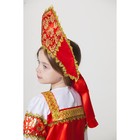 Русский народный костюм "Любавушка", платье-сарафан, кокошник, р-р 30, рост 110-116 см, цвет красный - Фото 6