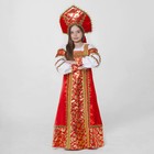 Русский народный костюм «Любавушка», платье-сарафан, кокошник, р-р 34, рост 134 см, красный - фото 5653211