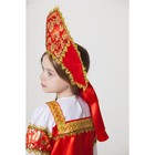 Русский народный костюм "Любавушка", платье-сарафан, кокошник, р-р 34, рост 140 см, цвет красный - Фото 6