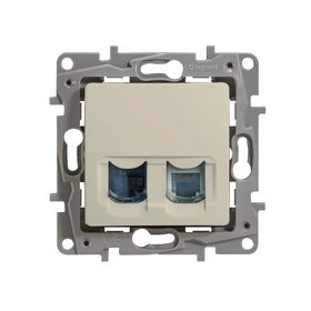 Механизм розетки комп/тел 1-м СП Legrand "Etika Plus ", RJ11+RJ45 CAT. 5 UTP, сл. кость 2458754