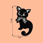 Термоаппликация «Кошка», 11 × 6 см, цвет чёрный - Фото 2