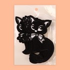 Термоаппликация «Кошка», 11 × 6 см, цвет чёрный - Фото 3