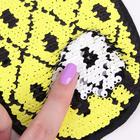 Термоаппликация двусторонняя «Ананас», с пайетками, 22,5 × 11,5 см, цвет жёлтый/белый - Фото 2