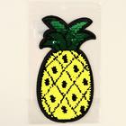 Термоаппликация двусторонняя «Ананас», с пайетками, 22,5 × 11,5 см, цвет жёлтый/белый - Фото 4