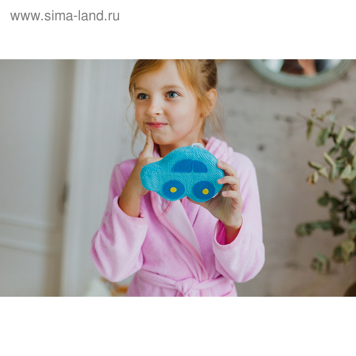 Мочалка для тела детская «Машинка», цвет МИКС - Фото 1