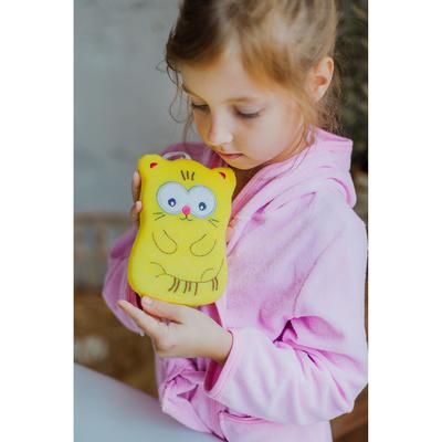 Мочалка для тела детская Доляна «Котики», для купания, цвет МИКС