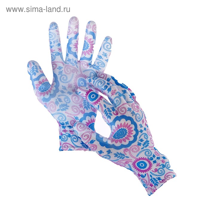 Перчатки нейлоновые, с ПВХ покрытием, размер 9, цвет МИКС, Greengo - Фото 1