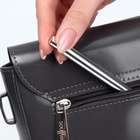 Кисть для макияжа, компактная, 17.5 см, чёрная, серебристая - Фото 11