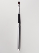 Кисть для макияжа, компактная, 17.5 см, чёрная, серебристая - Фото 4