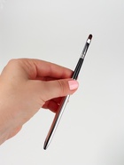 Кисть для макияжа, компактная, 17.5 см, чёрная, серебристая - Фото 5