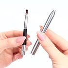 Кисть для макияжа, компактная, 17.5 см, чёрная, серебристая - Фото 8