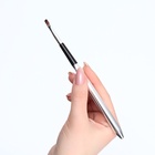 Кисть для макияжа, компактная, 17.5 см, чёрная, серебристая - Фото 10