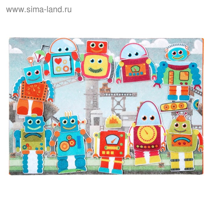 Дидактический набор с игровым полем "Робот-конструктор", 30 деталей - Фото 1