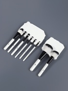 Набор кистей для макияжа SMOKY, 8 шт., чехол на молнии, белый, чёрный - Фото 6