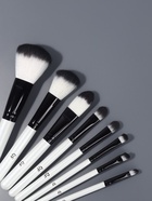 Набор кистей для макияжа SMOKY, 8 шт., чехол на молнии, белый, чёрный - Фото 4