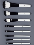 Набор кистей для макияжа SMOKY, 8 шт., чехол на молнии, белый, чёрный - Фото 5