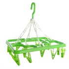 Сушилка для белья подвесная квадратная 16 прищепок, цвет МИКС - Фото 1