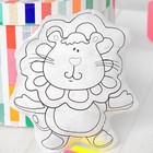 Игрушка-раскраска «Львёнок», маркеры 4 цвета, смываются водой - Фото 3