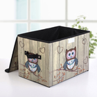 Короб стеллажный для хранения с крышкой 38×25×25 см «Совёнок» - Фото 2