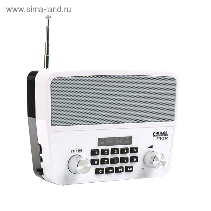 Радиоприемник "Сигнал" РП-232, FM 88-108 МГц, аккумулятор, 220 В, USB, SD, AUX - Фото 1
