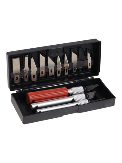 УЦЕНКА Набор резцов по дереву ЛОМ, пластиковая рукоятка, 13 шт.