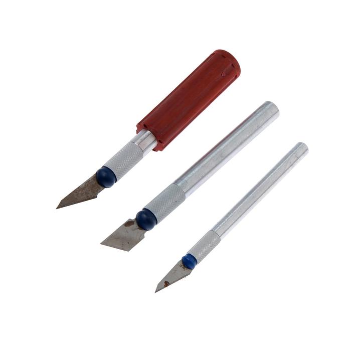 УЦЕНКА Набор резцов по дереву ЛОМ, пластиковая рукоятка, 13 шт. - Фото 1