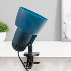 Светильник настольный на прищепке KT034В 1 лампа Е27 60Вт прозр.синий - фото 20825379