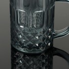 Кружка стеклянная 200 мл "Бунго", цвет серый - Фото 3