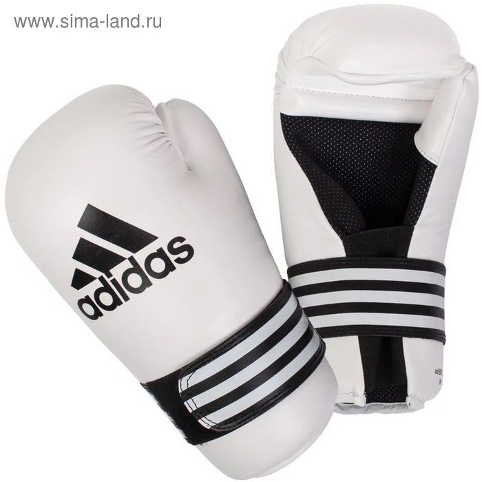 Перчатки для кикбоксинга Semi Contact Gloves размер S белый - Фото 1