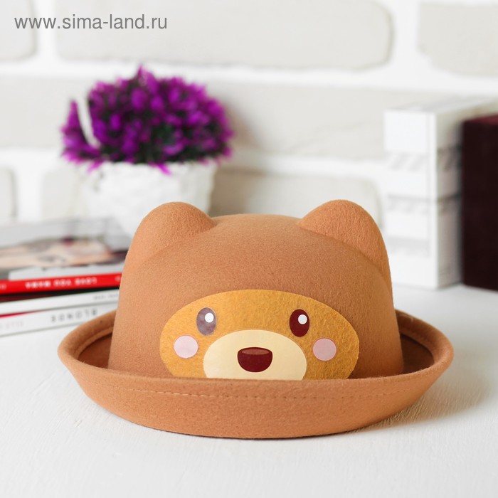 Шляпа детская с ушками «Медвежонок», р-р. 52 см - Фото 1
