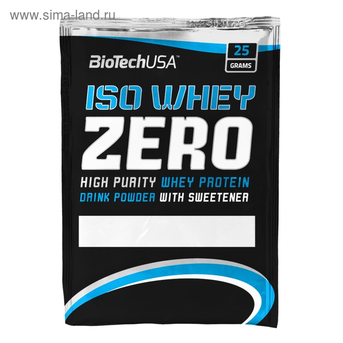 Изолят BioTech iso whey zero без лактозы, клубника, 25 г - Фото 1