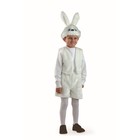 Карнавальный костюм «Заяц белый», мех, маска, жилет, шорты, р. 28, рост 110 см - Фото 1
