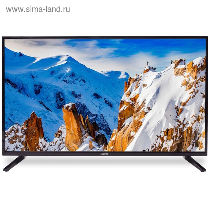 Телевизор Harper 43F660TS, 43", 1920x1080, DVB-T2/С, 3xHDMI, 1xUSB, Smart TV, черный - Фото 1