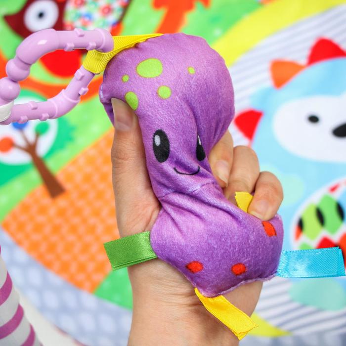 Развивающий коврик «Ежик на прогулке», с дугами и подушечкой 43432