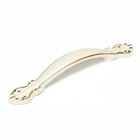 Ручка-скоба мебельная РС201, м/о 96 мм, белая, с золотой вставкой - Фото 4