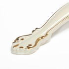 Ручка-скоба мебельная РС201, м/о 96 мм, белая, с золотой вставкой - Фото 3