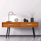 Ручка-скоба мебельная РС201, м/о 96 мм, белая, с золотой вставкой - Фото 3