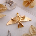 Брошь «Птица» Сойка-пересмешница, цвет золото - Фото 3