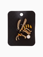 Брошь «Пчелка» с бусиной, цветная в золоте - Фото 5