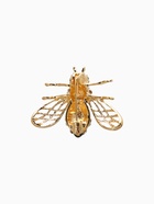 Брошь «Шмель», цвет чёрно-белый в золоте - Фото 2