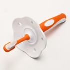 Набор детских зубных щёток-массажеров (силикон/нейлон), с ограничителем, цвет оранжевый - Фото 3