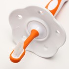 Набор детских зубных щёток-массажеров (силикон/нейлон), с ограничителем, цвет оранжевый - Фото 5