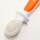 Набор детских зубных щёток-массажеров (силикон/нейлон), с ограничителем, цвет оранжевый - Фото 7