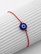 Браслет-оберег «Красная нить» талисман защиты, глазик от сглаза, синий, d=8 см - Фото 4