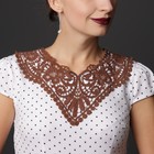 Воротник пришивной, 35 × 28,5 см, цвет коричневый - Фото 2