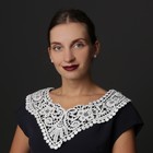 Воротник пришивной, 35 × 28,5 см, цвет белый - Фото 1