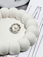 Пуговица декоративная, d=23 мм, белая - Фото 1